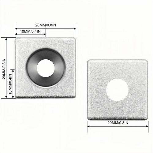 8pcs 2020 3-Way Corner Cube Silver Connector Bracket for 2020 Aluminum Extrusion