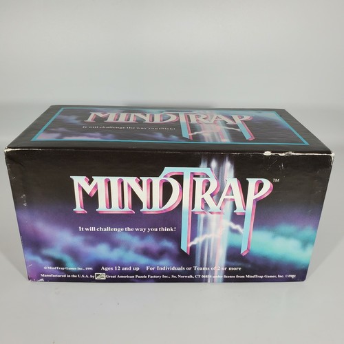 Vintage 1991 MindTrap Brain Challenge Question Players Ages 12 + With Manual