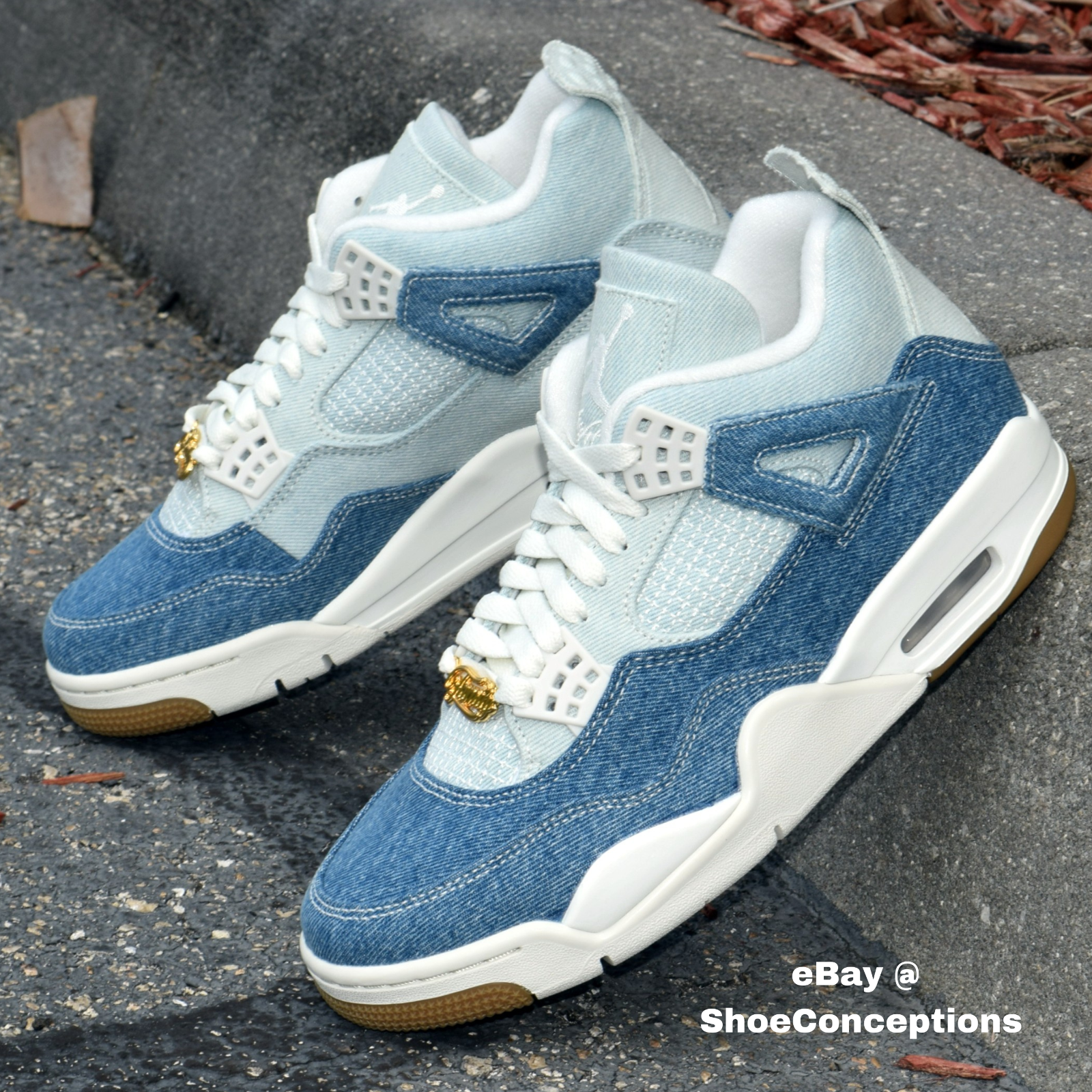新品29cm NIKE×LEVIS AIR JORDAN 4 RETRO Jordan 4 Retro Levi's Denim (Tag with Levi's Logo) Men's