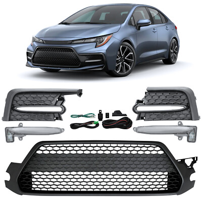 For 2020-2022 Toyota Corolla SE XSE Front Lower Grille +LED DRL Signal Fog Light