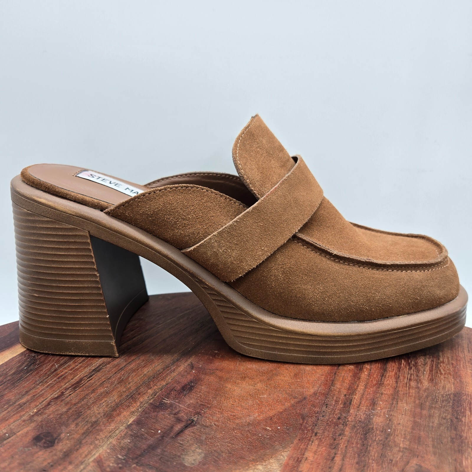 Steve Madden Fraim Shoes Women's 9.5M Brown Suede Mule