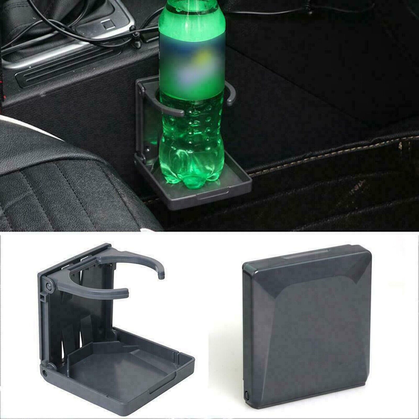 2X Universal Adjustable Car Van Folding Cup Holder Drink Holders Vehicle Boat US