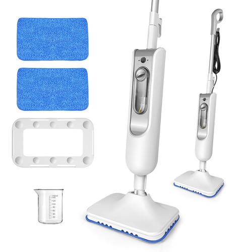 3000W Steam Mop Hard Wood Floor Cleaner 2 Speed with 2 Pcs Pads and Water Tank