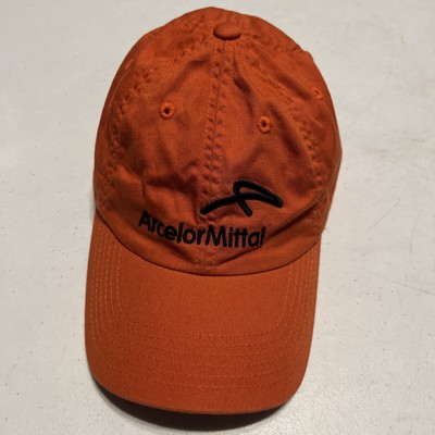 Arcelor Mittal Baseball Hat Strapback Cap Orange Adult Canvas Cotton Adjustable