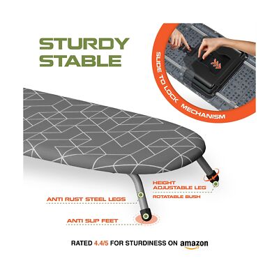 XABITAT Table Top Ironing Board W/Wall Mount | D-Crease | Portable Space Savi...