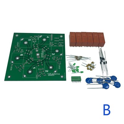 Green Color 1.8MHz-60MHz KIT 6:1 Coax Remote Antenna Switch SO-239 6-Way7v