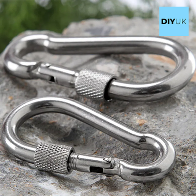 Heavy Duty Steel Carabiner Snap Hook Clip Screw Lock DIN 5299D