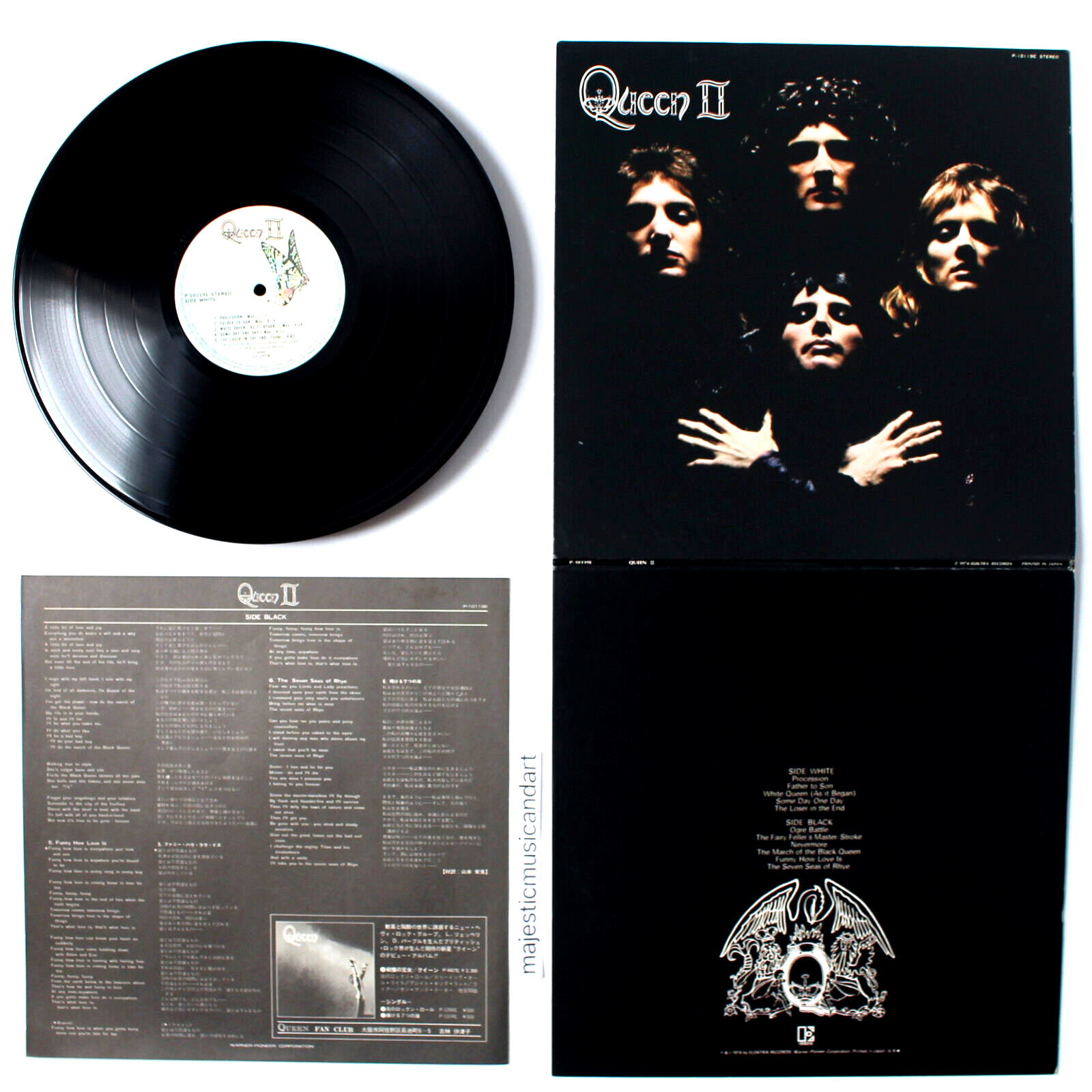VINTAGE VINYL GATEFOLD COVER JAPAN QUEEN II 1974 LP EX FREDDIE
