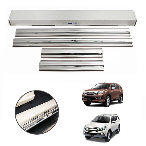 SILL SCUFF PLATE CHROME STAINLESS STEP DOOR FOR ISUZU MUX MU-X LS 2012-2020 SUV