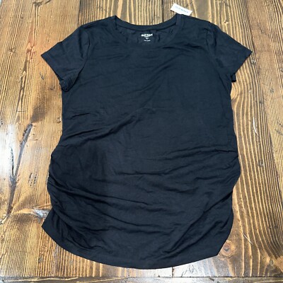 NWT Old Navy Maternity Cap Sleeve Womens Size Large Fitted T Shirt - Black
