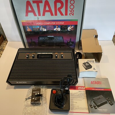 VTG 1982 Atari CX 2600 Black Darth Vader COMPLETE w/Box NEW! OPEN BOX UNUSED!