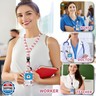 Lanyards for ID Badge Holder for Women Cute, Teacher Lanyard with ID Holder Clip,Retractable Keychain Badge Reel Heavy Duty, Teacher Nurse Work Office Gifts (Cute Cherry Heart)