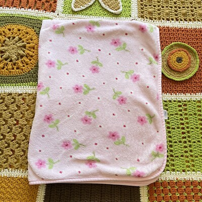 carters child of mine pink sherpa giraffe hearts satin edge baby blanket 363242839725