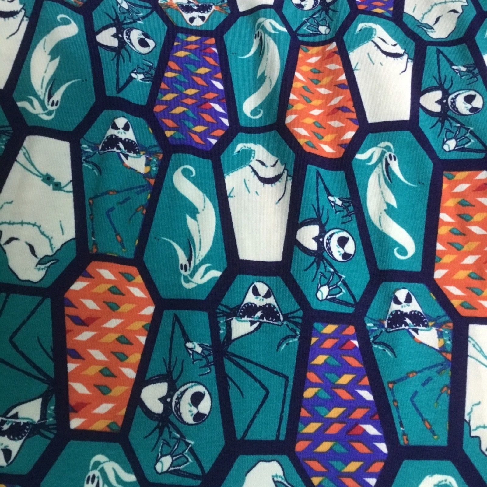 Lularoe Disney Gracie 6 Nightmare Before Christmas and Solid L/XL Halloween