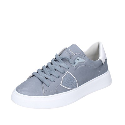 PHILIPPE MODEL SHOES MEN PHILIPPE MODEL SNEAKERS GRAY LEATHER VINTAGE EX652