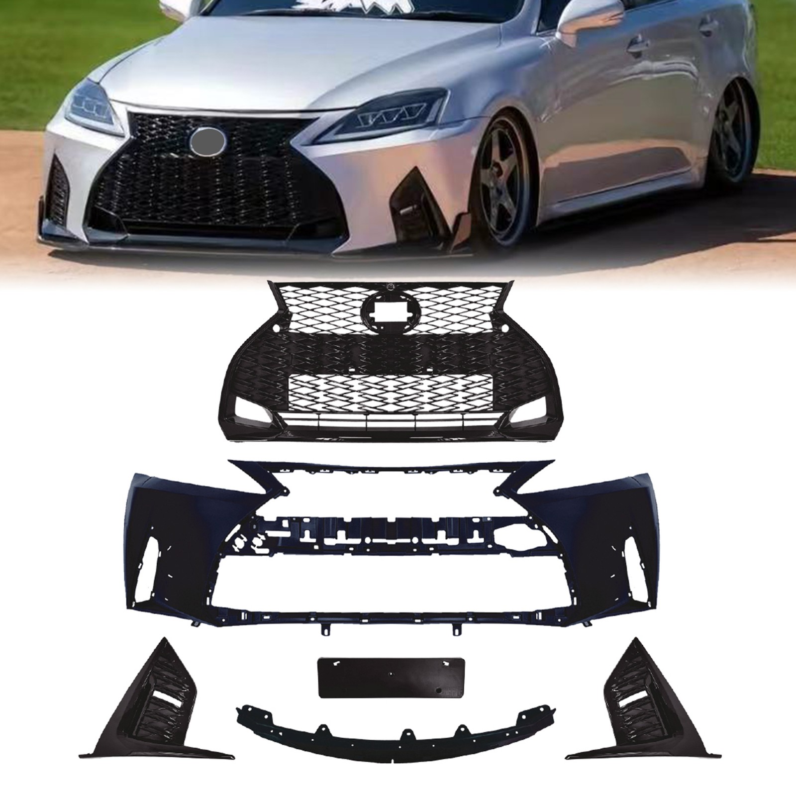 For 2006-2013 Lexus IS IS250 IS350 Conversion to 21+ F-Sport Front