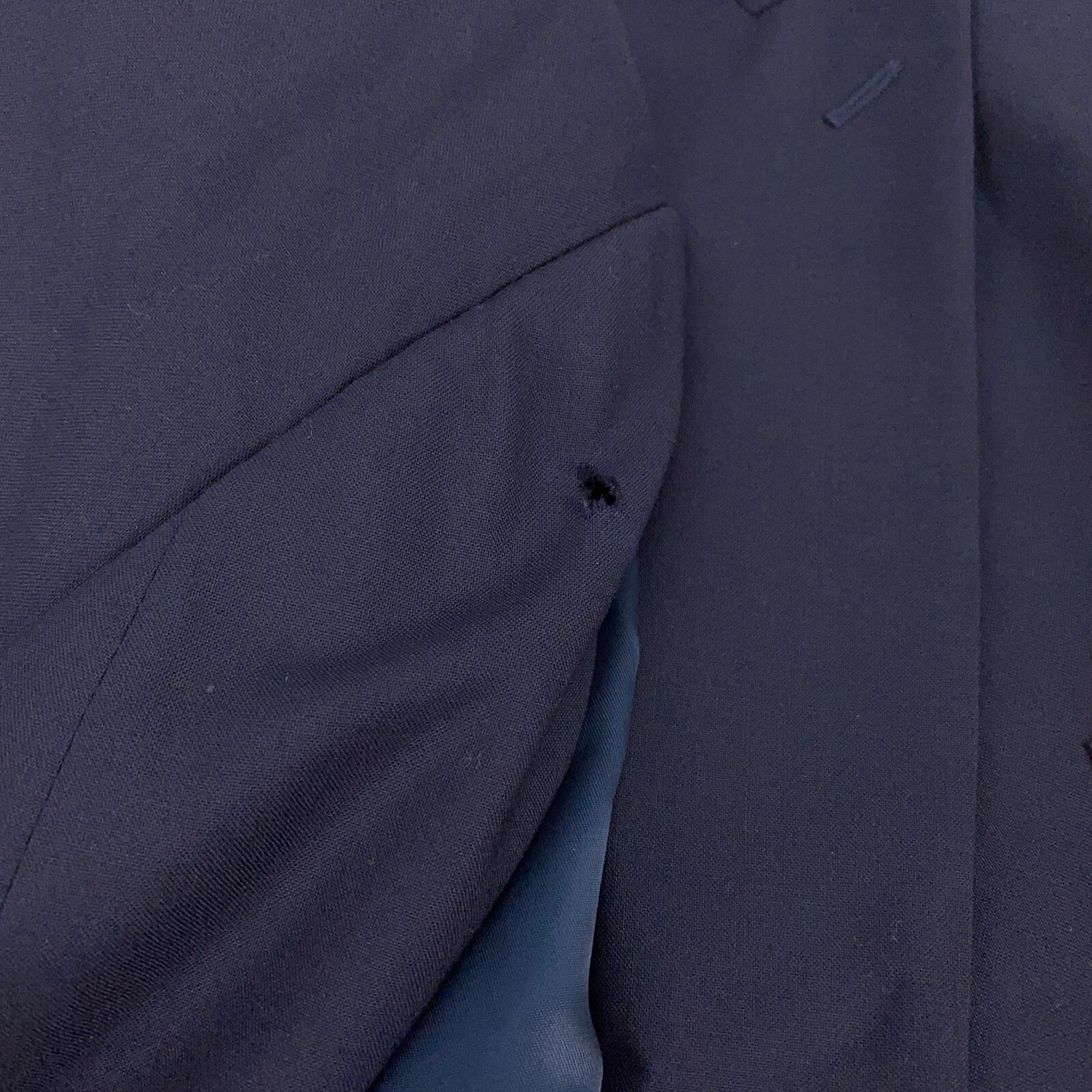 Jos A Bank Navy Double Breasted Metal Button Wool Blazer Sport Jacket Mens 50LG