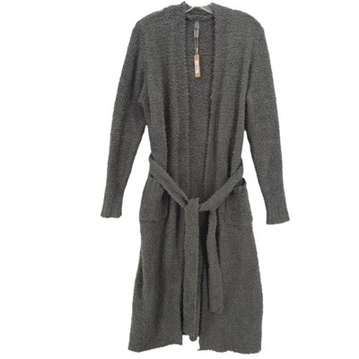 NWT SKIMS Cozy Knit Robe Long Boucle Belted Juniper Gray Green Size XXS/XS