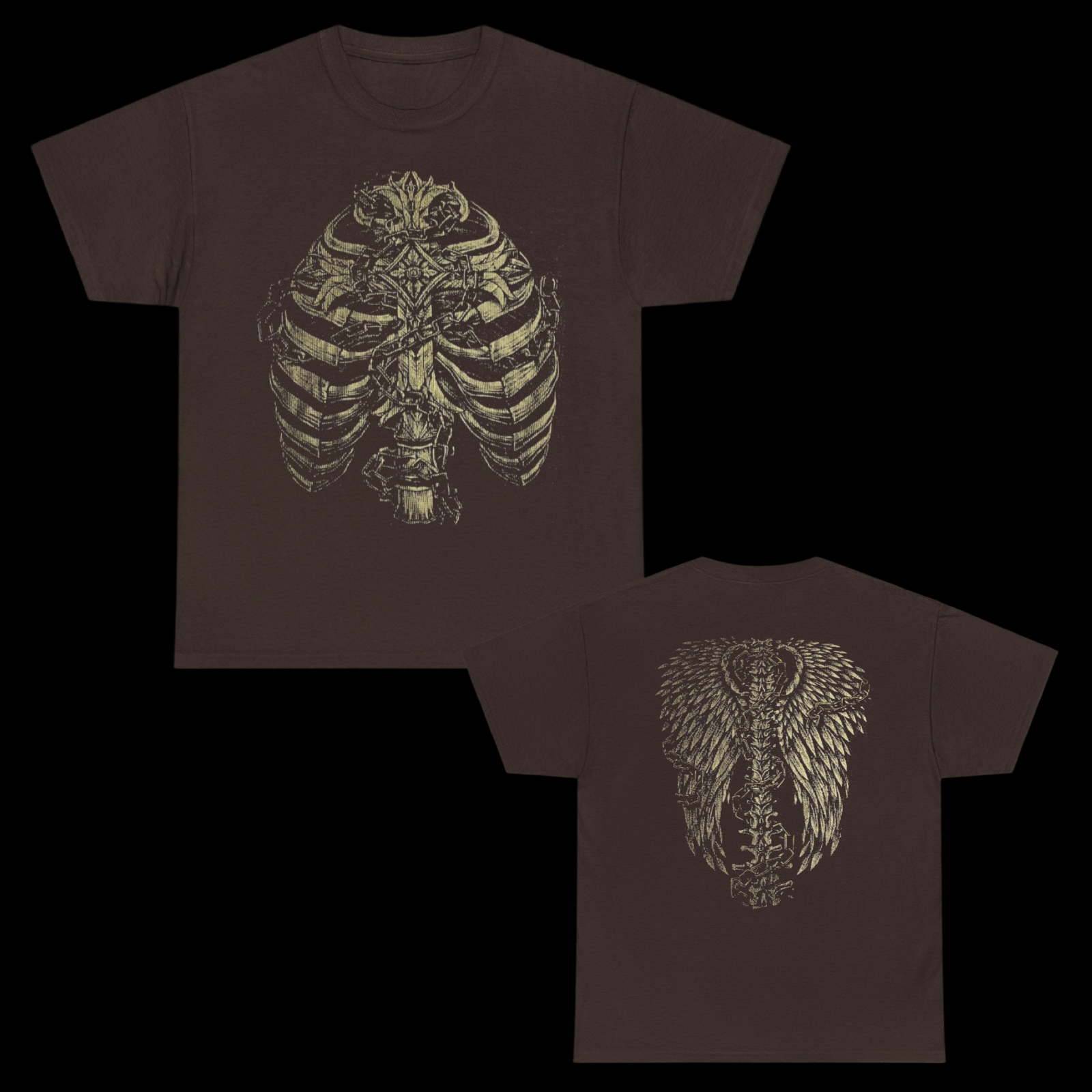 【MEDIA82】 Angel Uniform Stone Tee Mma Elite Grunge style T Shirt y2k Tapout emo amity