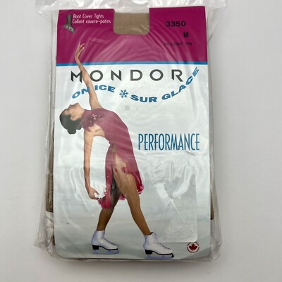 Mondor Figure Skating Boot Cover Tights Performance 3350 Light Tan Size M