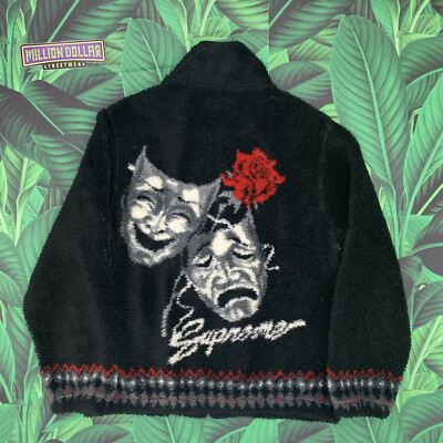 supreme drama mask fleece jacket | eBay