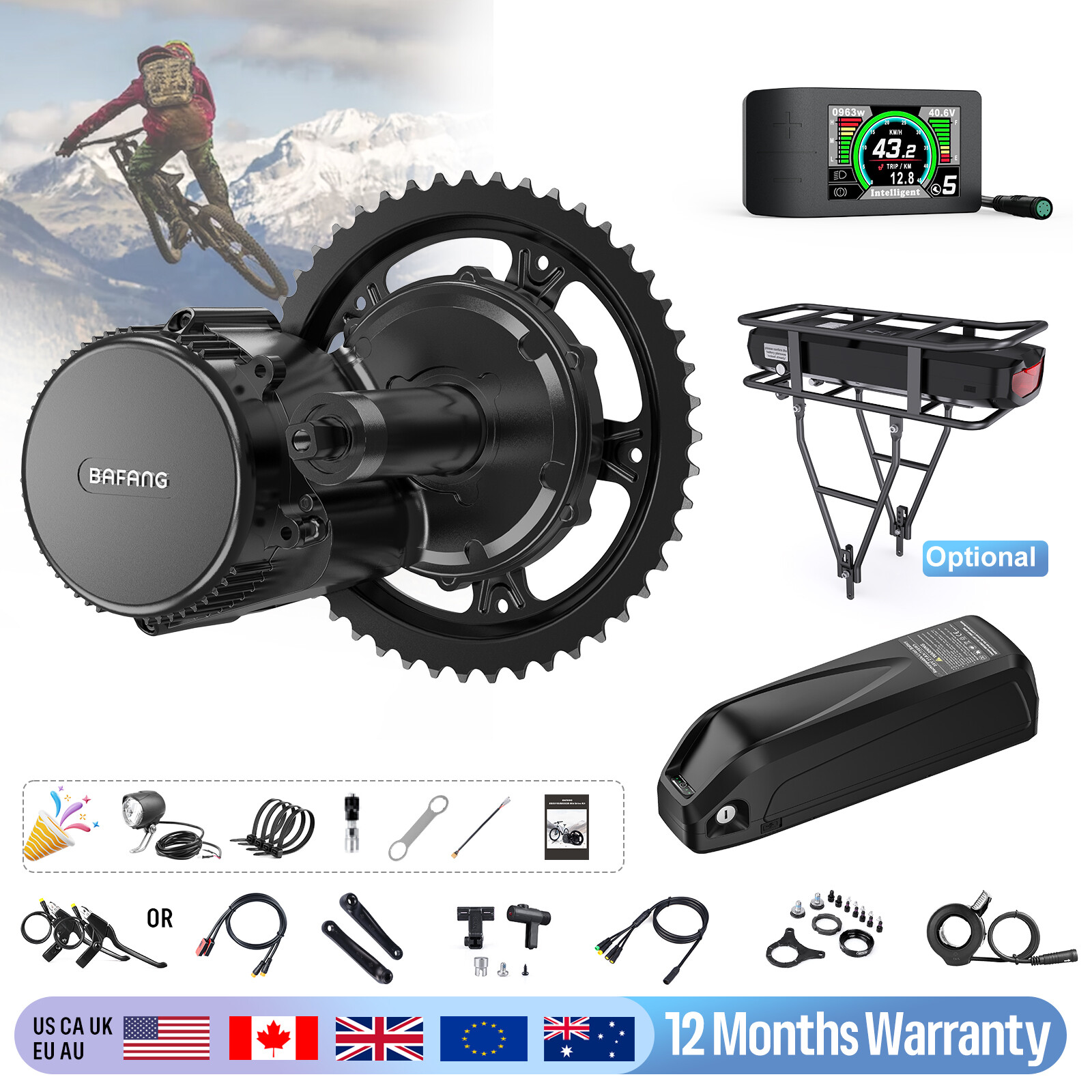Bbs02b Mid-drive Motor Conversion Kit Diy Ebike