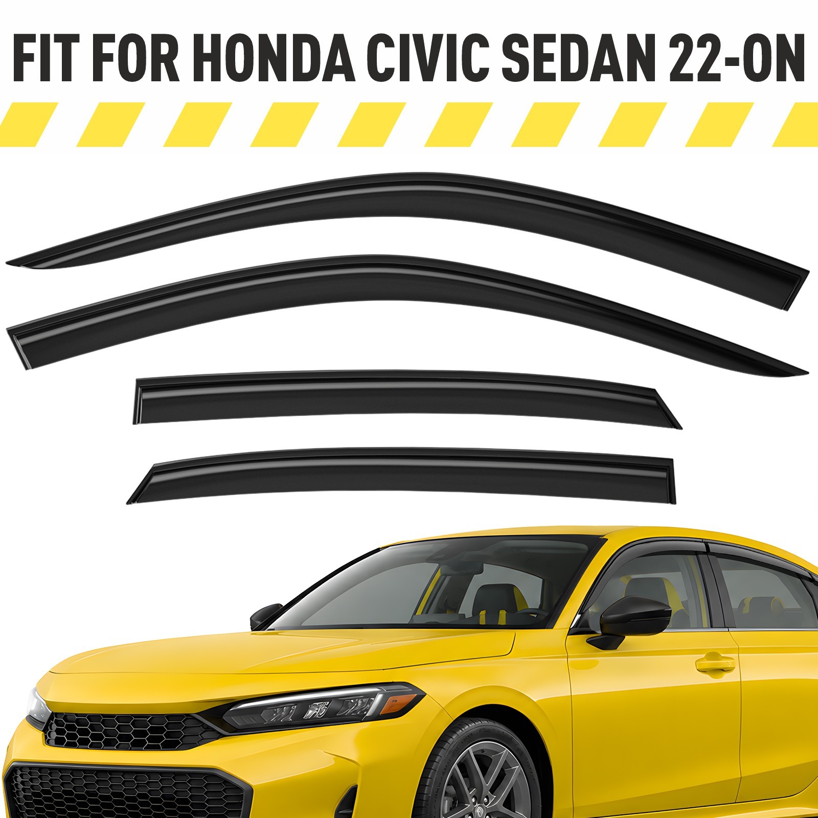 Rain Guards Vent Visors Shade for 2022-2026 Honda Civic Sedan