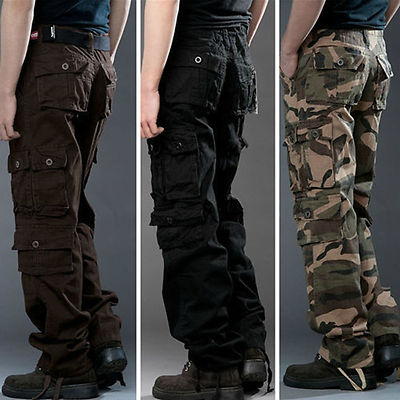 men's cotton military cargo pants