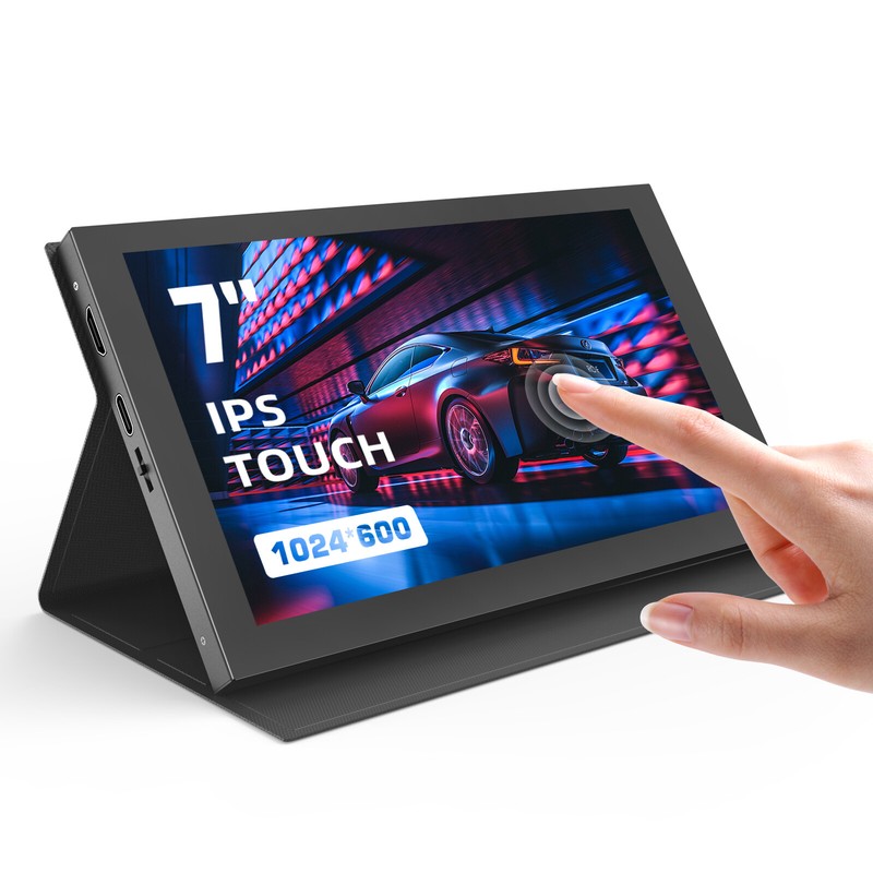 7" Raspi Screen Touchscreen Monitor 1024x600 for Raspi 4/4b/5/3b mini