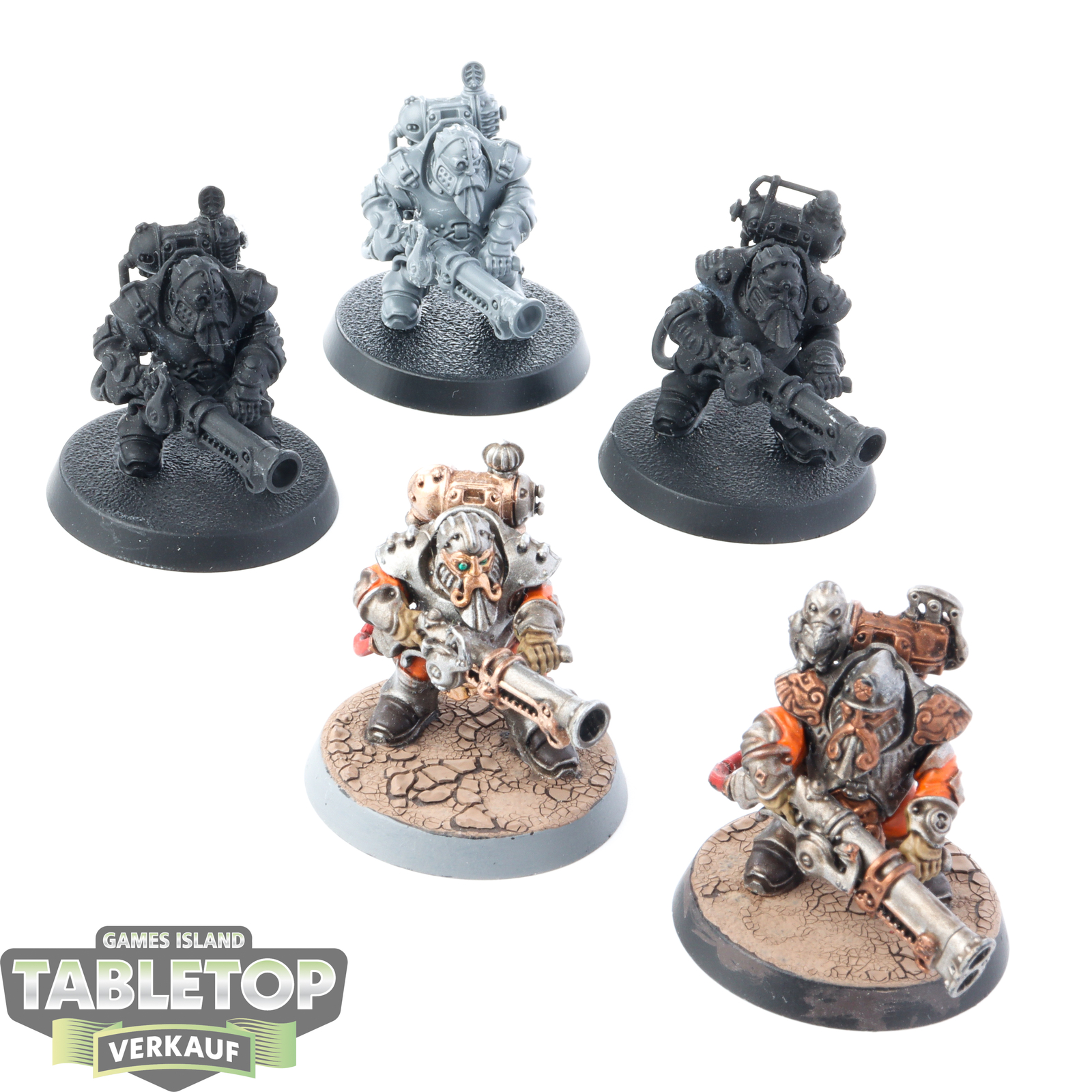 Kharadron Overlords - 5x Grundstok Thunderers - teilweise bemalt