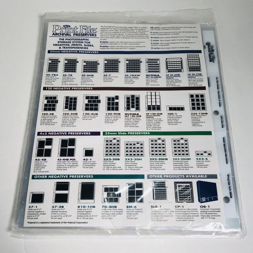Print File 500282 Archival 35mm Slide Pages Pack of 25 #0500282
