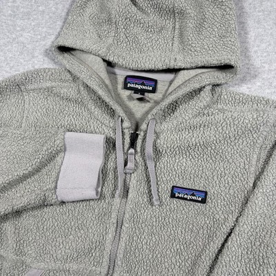 Patagonia Shearling Fleece Hoody Jacket Womens Small Hiking Full Zip Outdoor