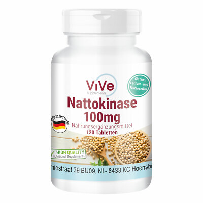 Nattokinase 100 mg - 120 Tabletten für 4 Monate | 2000 FU | ViVe Supplements