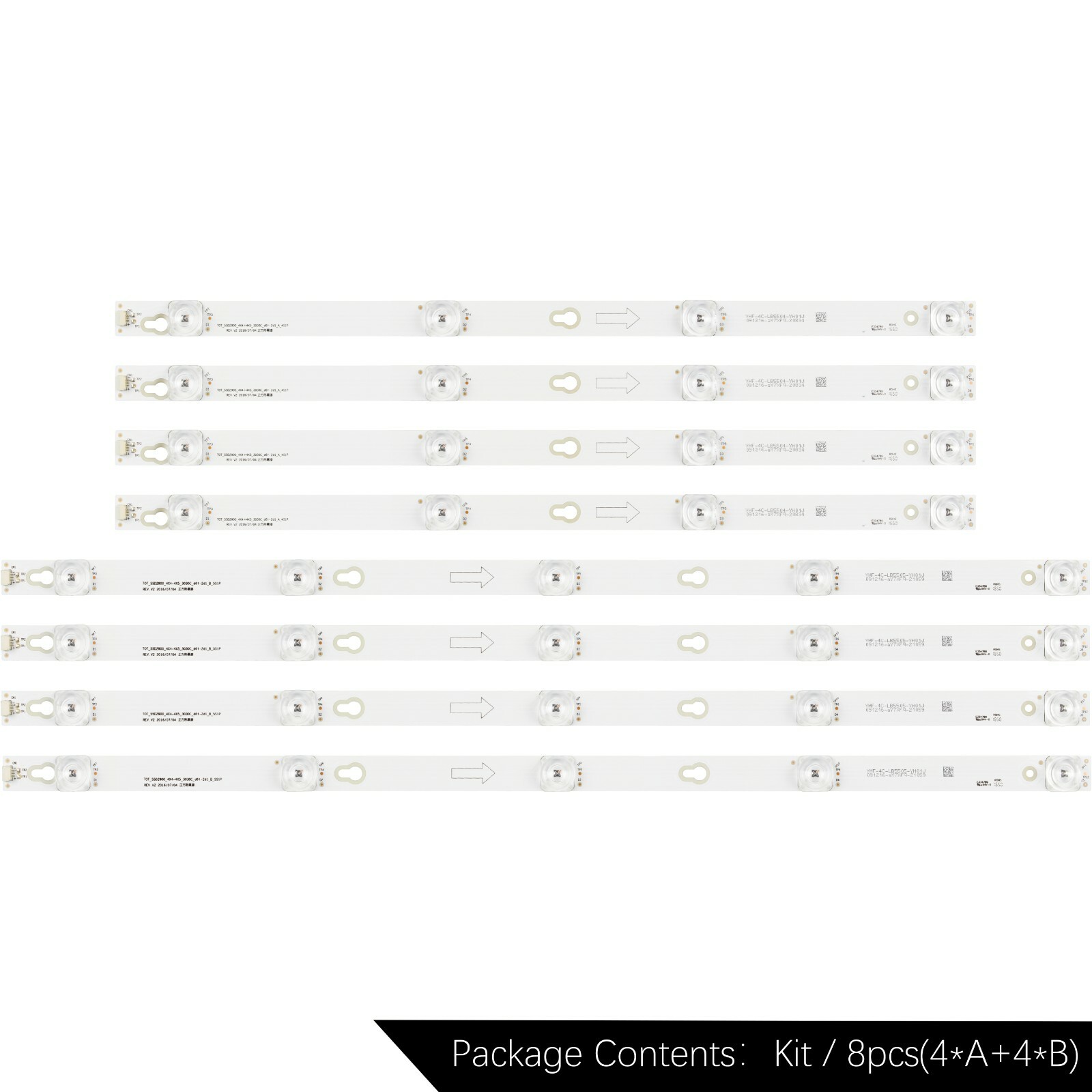 Kit/8pcs LED Strips For 55S405LEAA 55S405TJAA 55S401TCAA 55S405TBBA 55S405TMAA