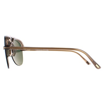 Pre-owned Tom Ford Sunglasses Terry 02 Ft1004 45n Shiny Light Brown Green