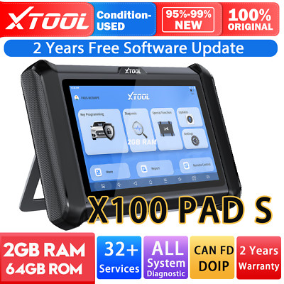 XTOOL USED X100PAD S Auto Car Diagnostic Tool OBD2 Scanner + EEPROM Adapter