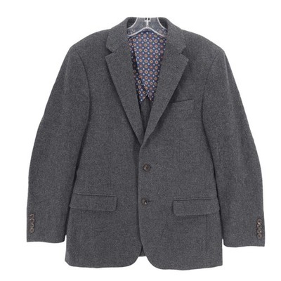 BROOKS BROTHERS 100% Wool Milano Blazer Jacket Gray Partially Lined EUC Size 38R