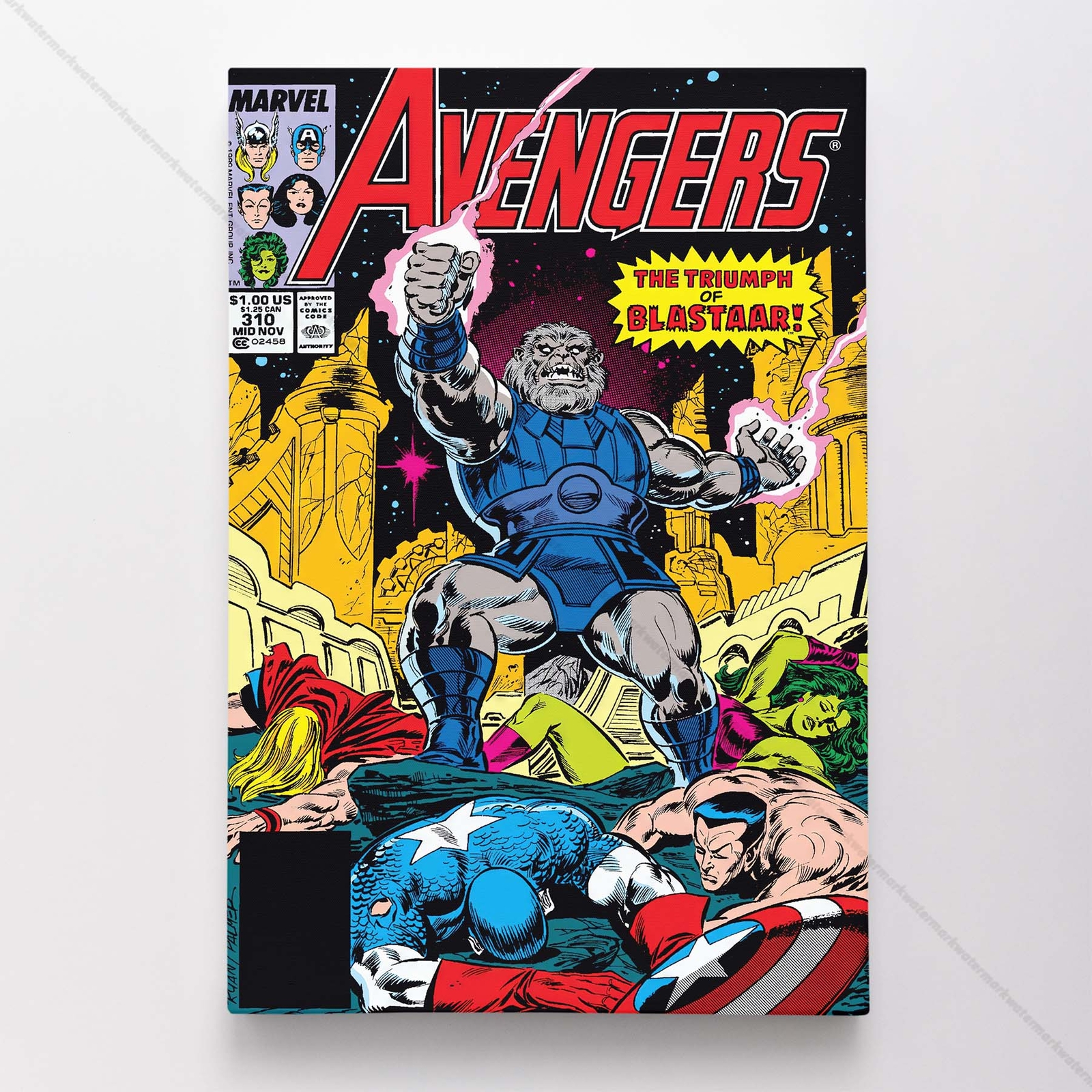 Avengers #310 Poster Canvas Mightiest Heroes Marvel Comic Book Art Print