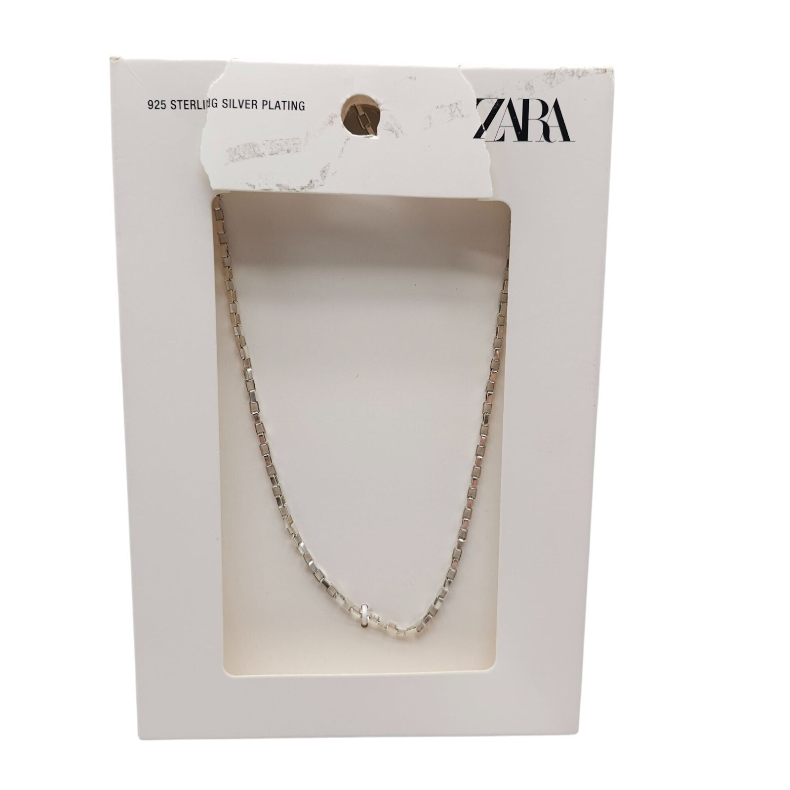 専用　計二点　silver925 Zara 925 Sterling Silver Plated Box Chain Necklace READ ME