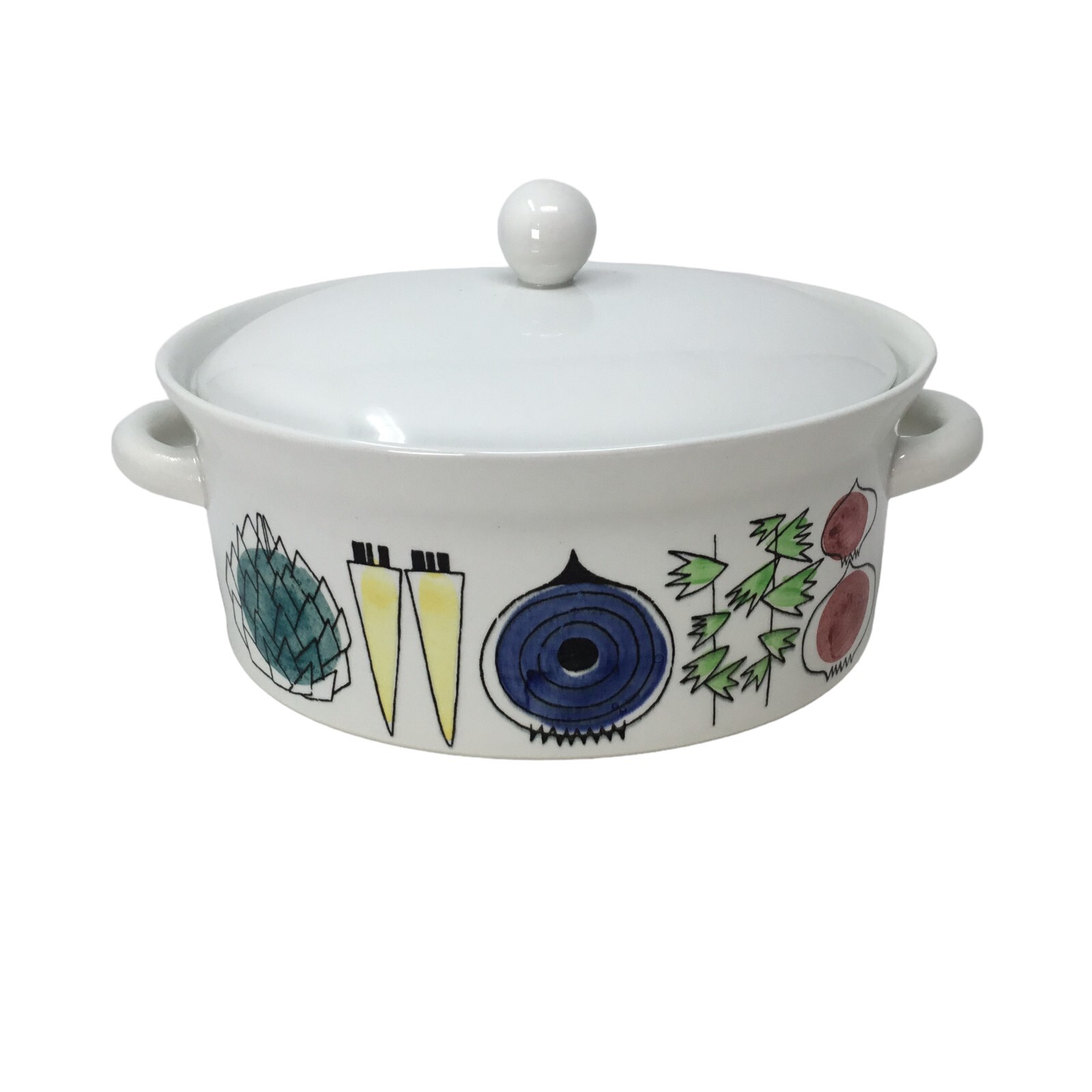 希少な marianne westman picknick Picknick Sweden Rorstrand Pottery Covered Casserole Marianne