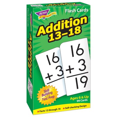 Addition 13-18 Skill Drill Flash Cards