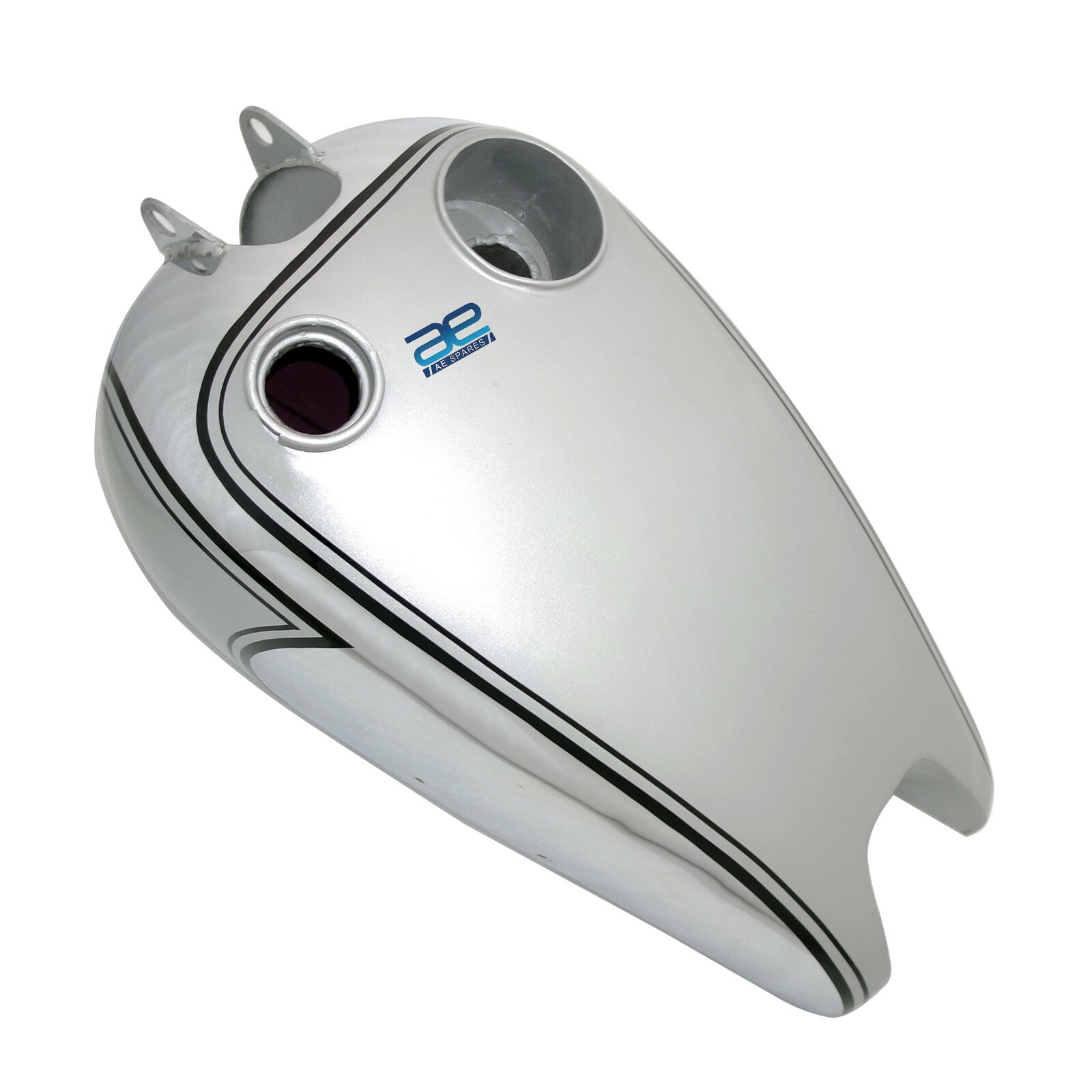 BSA C10 C11 250 Silver Chrome Petrol Fuel Tank with Replica Smiths Speedometer & Cap