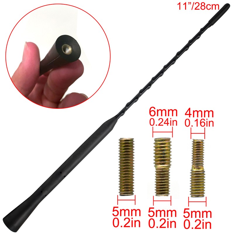 Antennae 11” Car Antenna mast aerial Replacement Stereo Antennae Flexible Radio