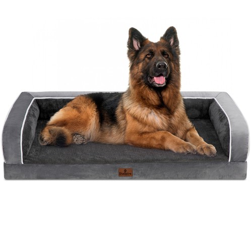 3side Memory Foam Bolster Pet Sofa With Cover