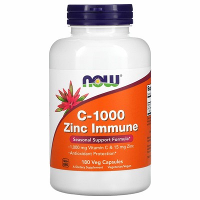 C-1000 Zinc Immune, 180 растительных капсул