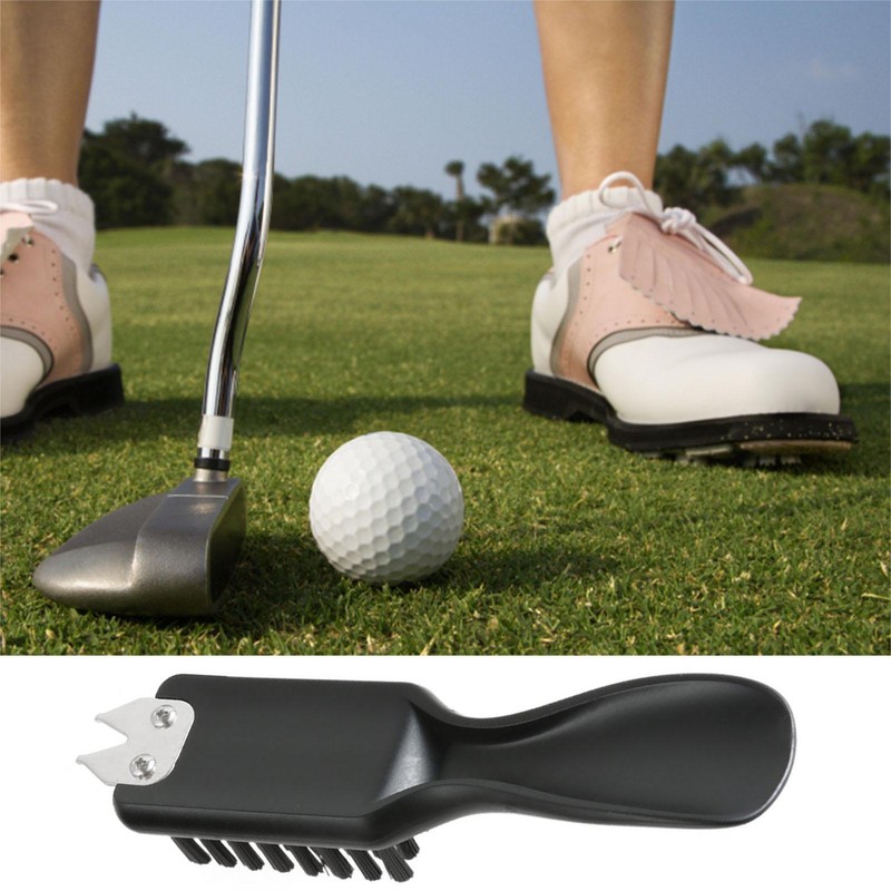 Club Brush Groove Cleaner 2 Sided Tools Accessories For Golf Balls