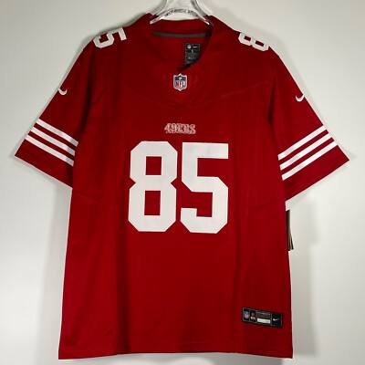 George Kittle Football Jersey, #85, Stitched, Red, S/M/L/XL/2XL/3XL/4XL