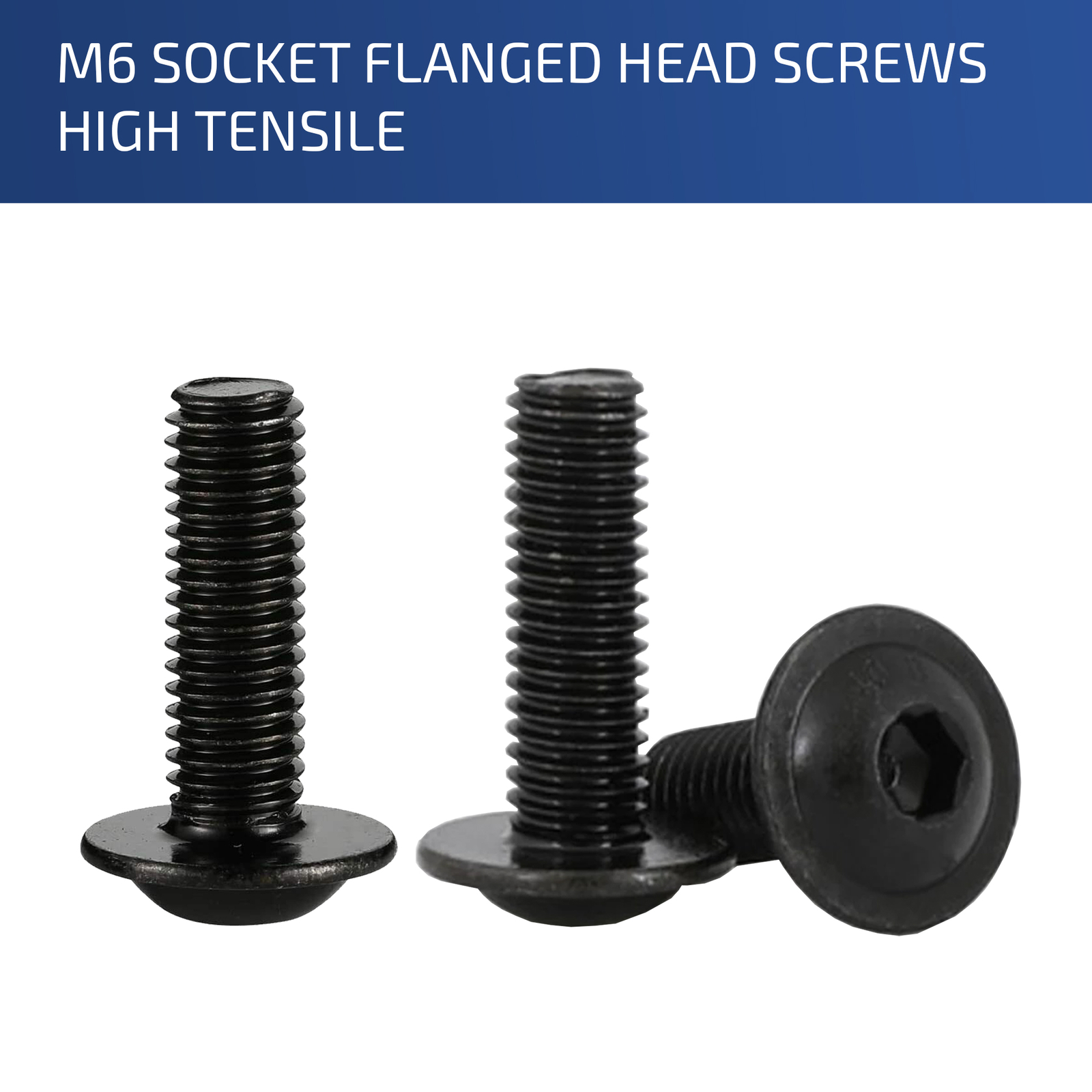 M6 X 16MM SOCKET FLANGED BUTTON HEAD SCREWS ALLEN BOLTS HIGH TENSILE