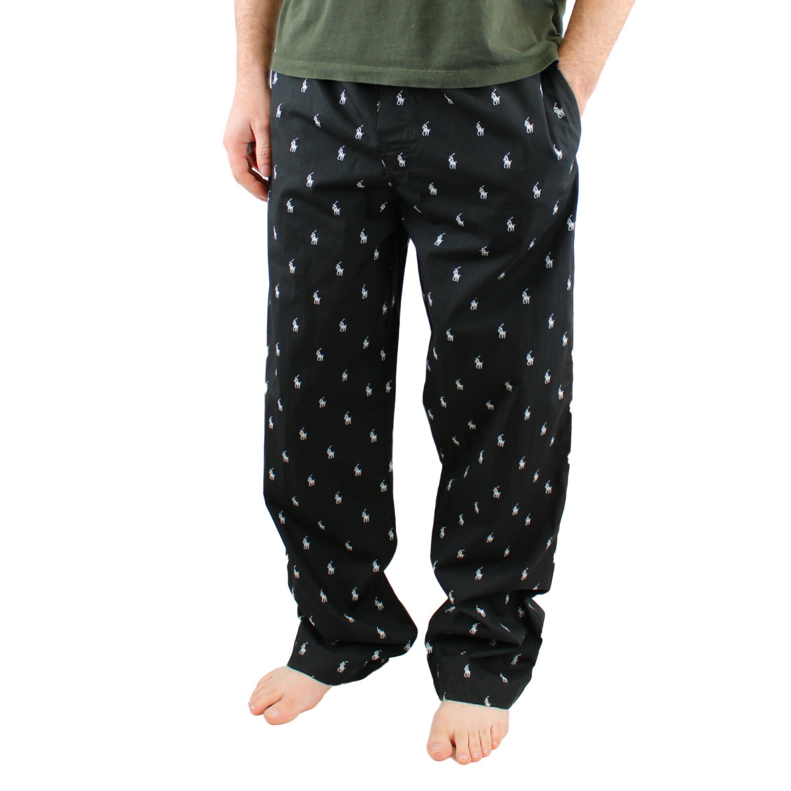 Ralph Lauren Men's Polo Pajama Pants R972, Classic Fit w/ Elastic, Black/White  | eBay