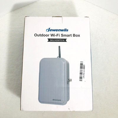 Dewenwils HOWT01A Outdoor Wifi Smart Box Gray Alexa Compatible New Open Box
